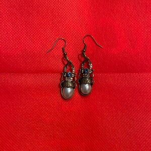 Egyptian Beetle 🪲 Handcrafted Dangle Earrings